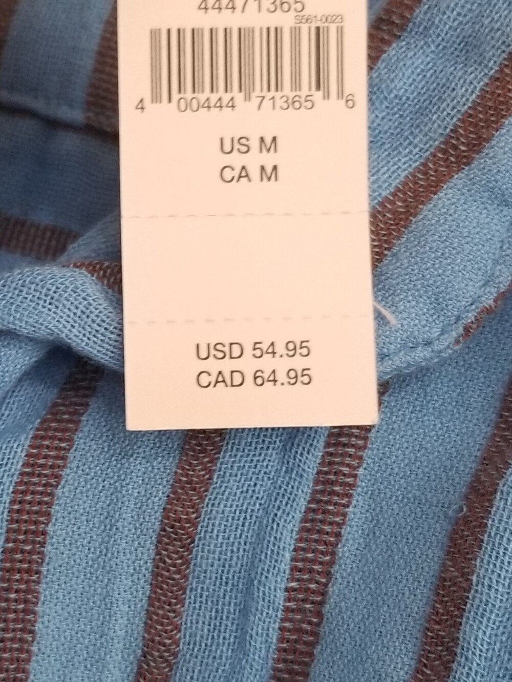 NWT Aerie Blue Striped Gauze Coverup Button Down Shirt Size Medium - Picture 7 of 9